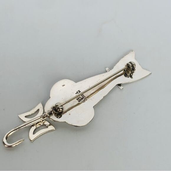 Vintage 925 Cat Brooch - Picture 6 of 11